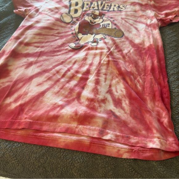 BUC-EE’S Beavers Kids Red Tie-Dye Baseball T-Shirt, youth Large YL 14/16​ - Picture 3 of 7